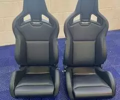 2x Recaro CS Sportster Seats Black HEATED Pair