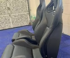 2x Recaro CS Sportster Seats Black HEATED Pair - 2